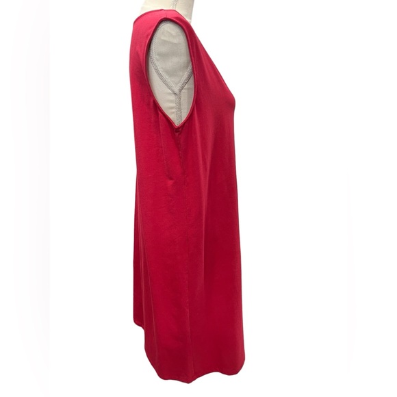 J.Jill Red Pima Cotton Blend Sleeveless Shift Dress – Size Large - Picture 4 of 8